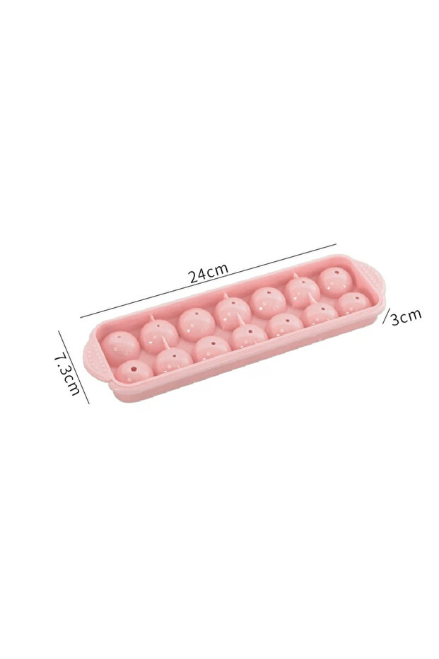 1pc Pink 3D Round Balls Ice Plastic Molds DIY Cube Tray Silicone Molds for Whisky Juice Ice Ball Mak