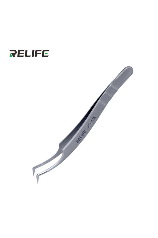 ST-17A RELIFE ST-17A Precision Curved Tips Tweezers for Mobile Phone Motherboard IC Chip Tinning Pos