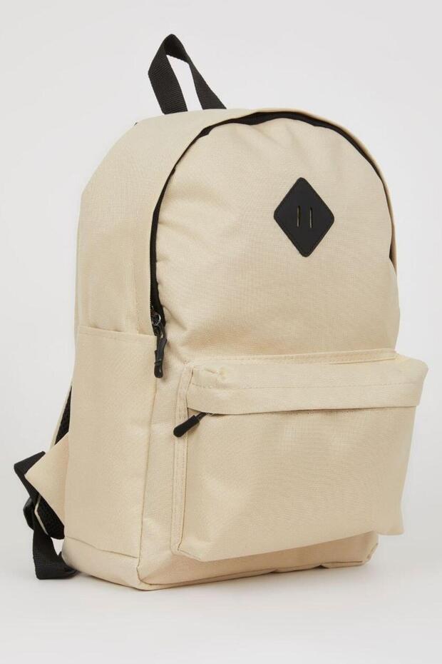 Unisex Basic Plain School Backpack (Ns) - 2