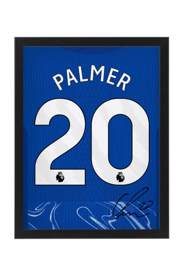 Cole Palmer Chelsea Shirt Autographed Framed Poster 30x40cm - Football Memorabilia, Soccer Collectible, Gift for Fans