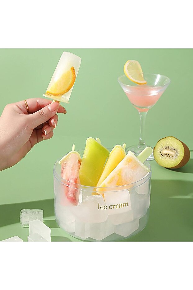 Triangular Prism Popsicles Molds, 8 Pieces Popsicle Maker Multicolor - 7