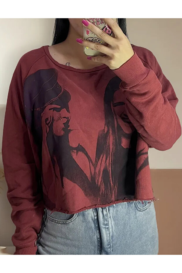 Blouse, Burgundy - 1