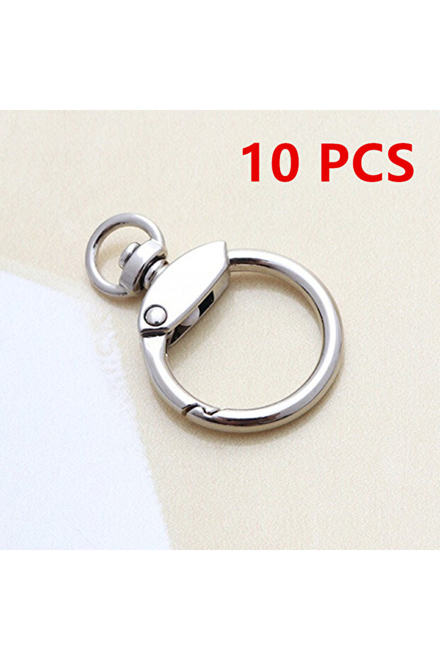 Other Silver 10 pcs 10pcs Swivel Lobster Spring Openable O Ring Leather Bag Xyun Belt Strap Buckle F