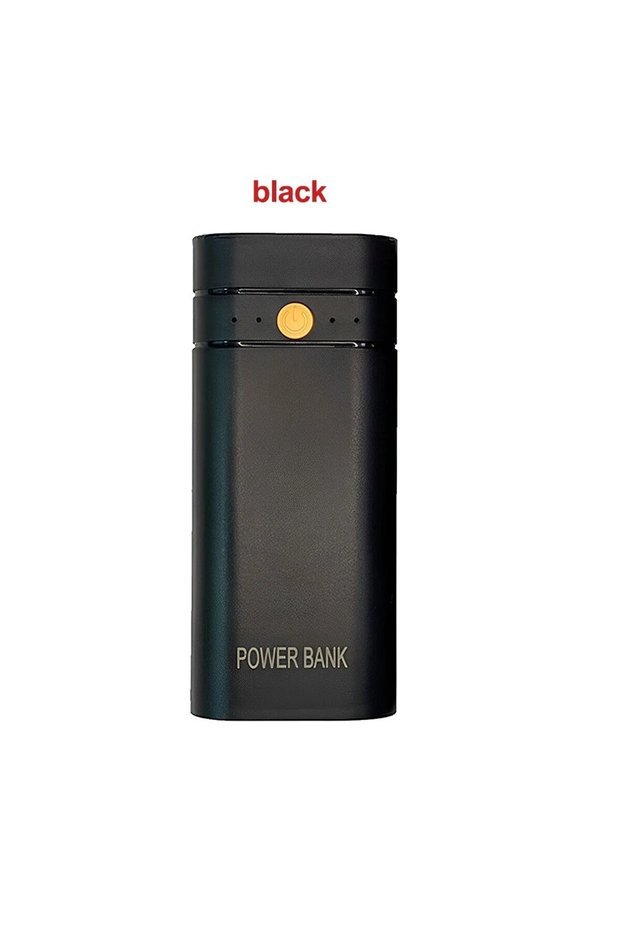 Black 2X 5V 18650 Battery Charger Portable Power Bank Case DIY Fast Charging USB Power Bank Charge S
