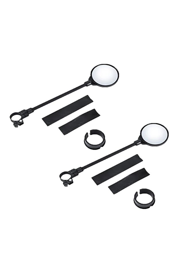 2PCS DOMEN Bicycle Rearview Handlebar Mirrors 360 Rotatable for Bike Motorcycle Bendable Hose Adjust