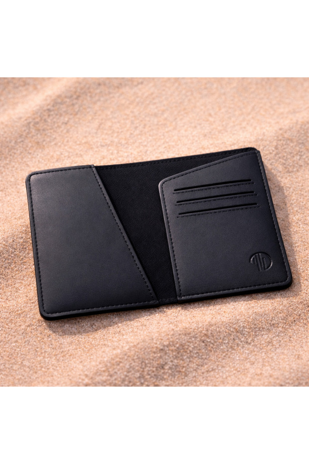 - UAE Black Voyage Leather Passport Holder