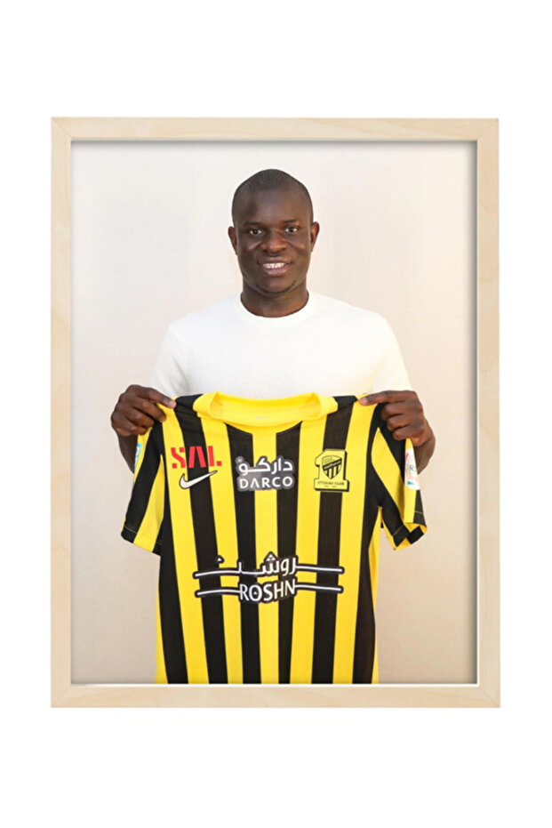 NGolo Kante Al Ittihad Poster with Frame 30x40cm