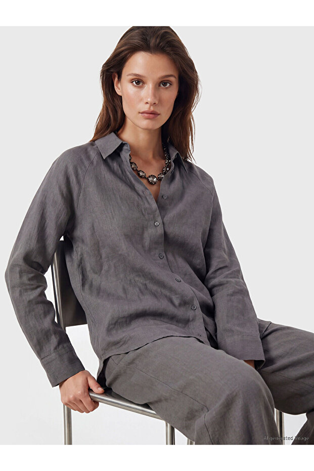 Nevavm Women's Linen Shirt with a Difference