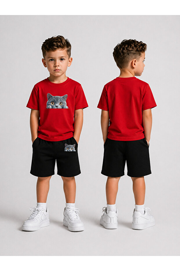 Children's T-Shirt and Shorts Set Printed Cotton Summer Combination