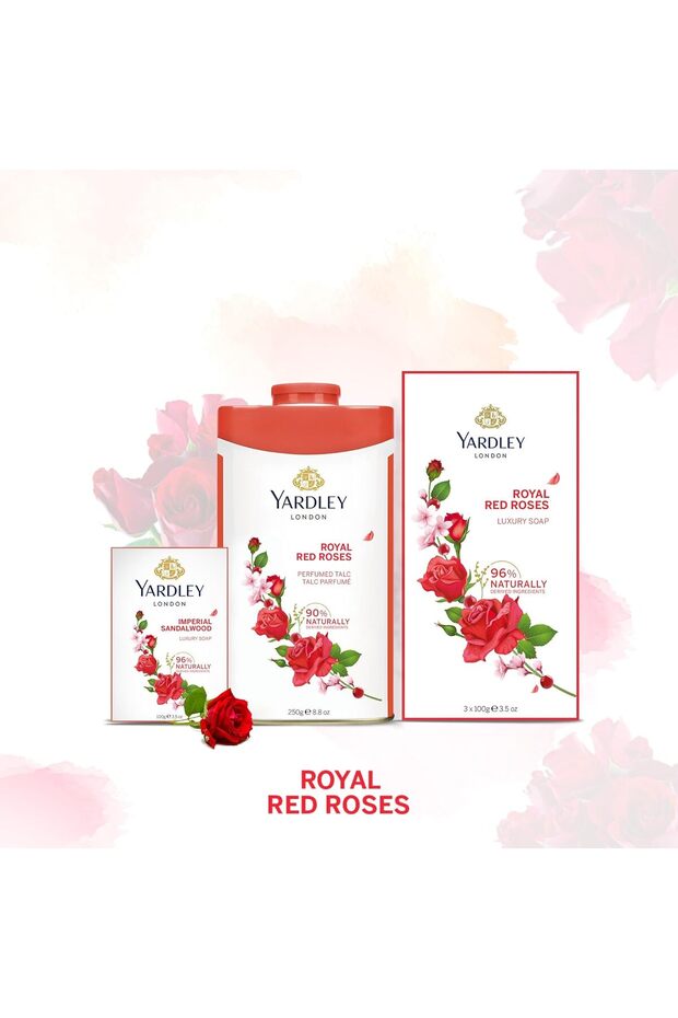 Yardley Royal Rose Luxury Soap - 100g(Pack of 3) | Luxury Soap With Creamy Lather | Daily Bathing Soap For Women