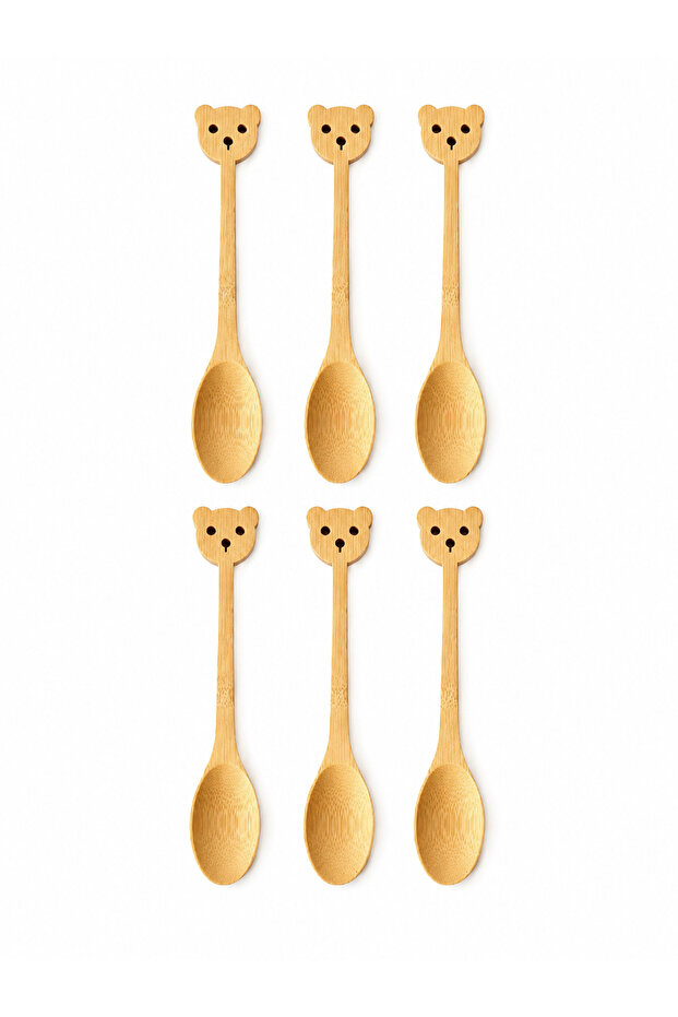 Ayıcık Bambu 6 Lı Mini Kaşık