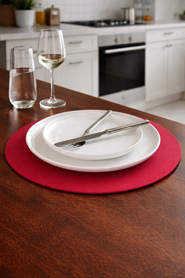 American Service, 1 Piece Burgundy Duck Linen Supla