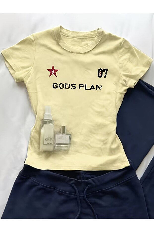 بلوزة قصيرة مطبوعة من Kemer Boy Retro Gods Plan