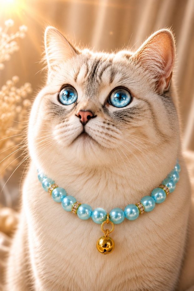 Blue Cat Collar – Aesthetic and Cute Rattling Cat Collar