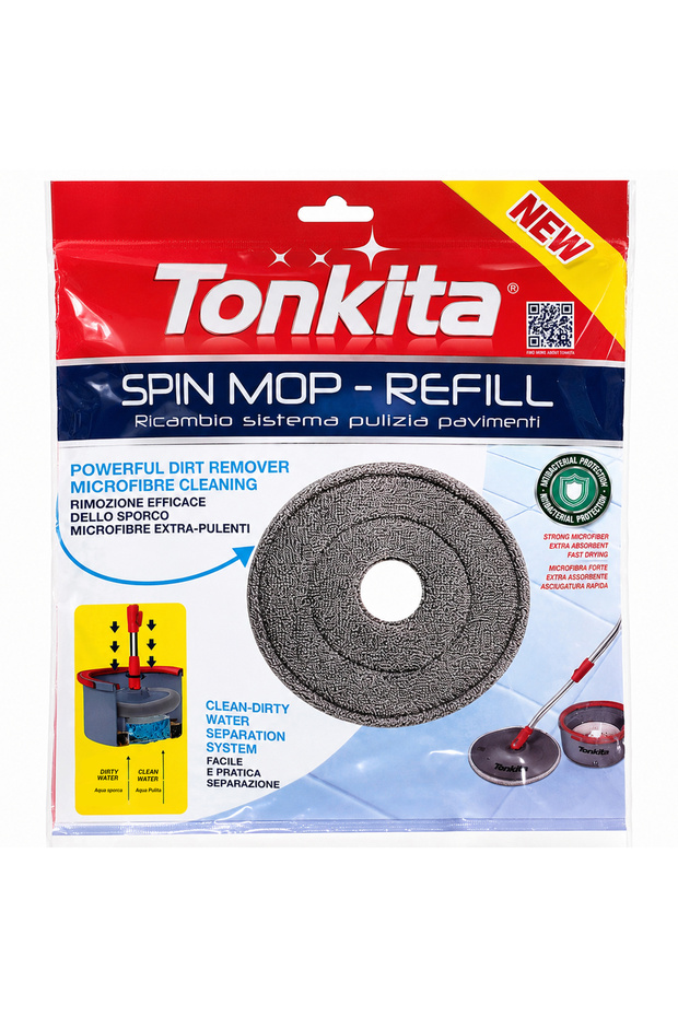 Spin Mop Refill – Antibacterial Microfibre Replacement Mop Pad