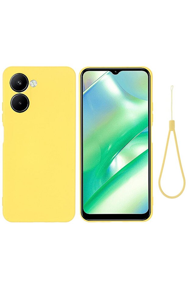Solid Color Θήκη Σιλικόνης Yellow (Realme C33) - 1