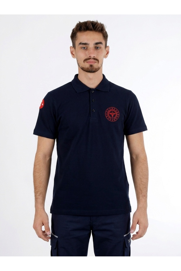 Navy Blue 112 Emergency Health Polo Neck T-Shirt Unisex