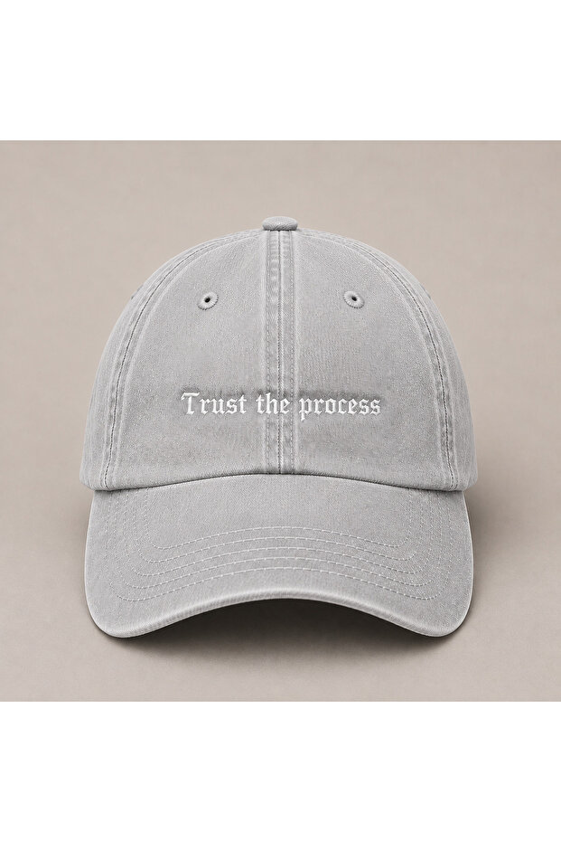 قبعة بيسبول مطرزة بتصميم "Trust The Process" (الثقة في العملية) قابلة للغسل بتصميم عتيق