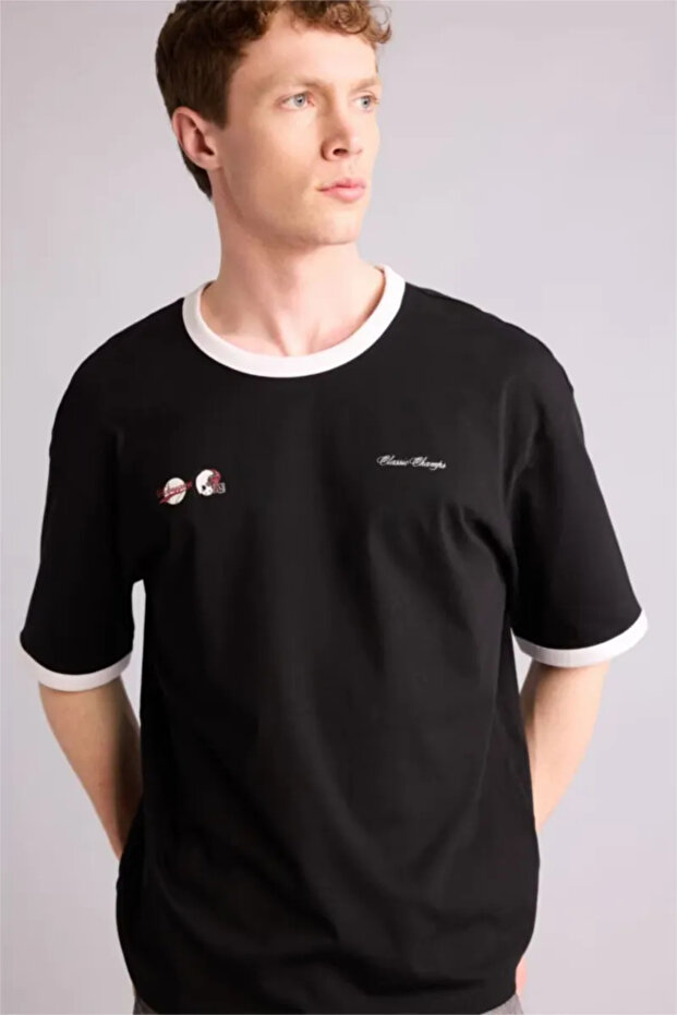 100% Cotton Boxy Fit Printed T-Shirt G5610Ax26Sm