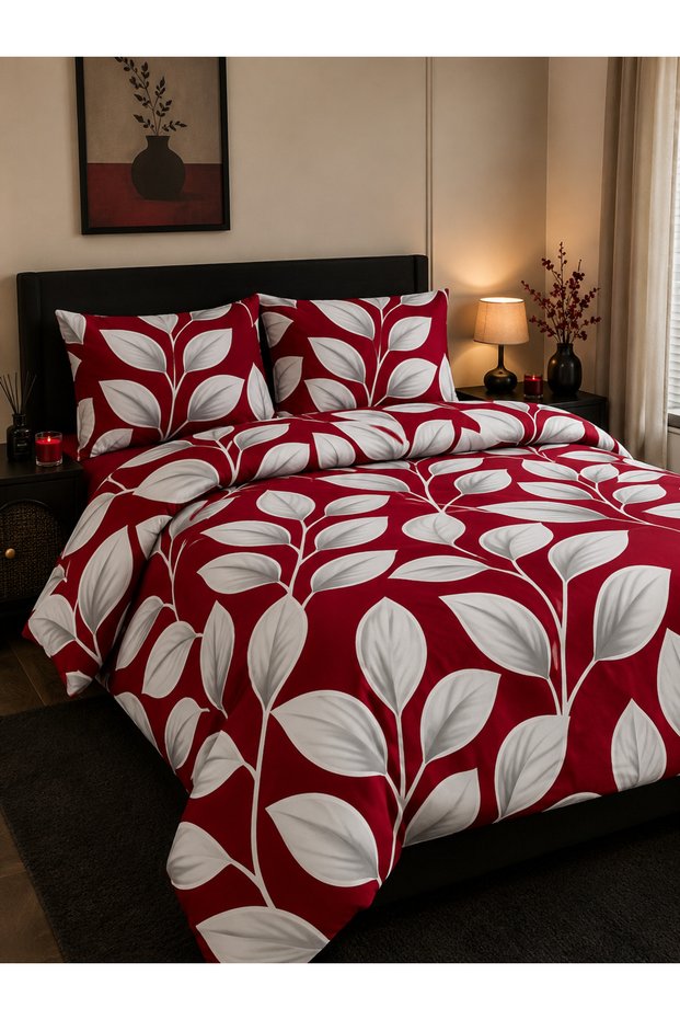 4-Piece Printed Cotton Bedsheet Set – 1 Fitted Sheet, 1 Flat Sheet & 2 Pillow Covers
