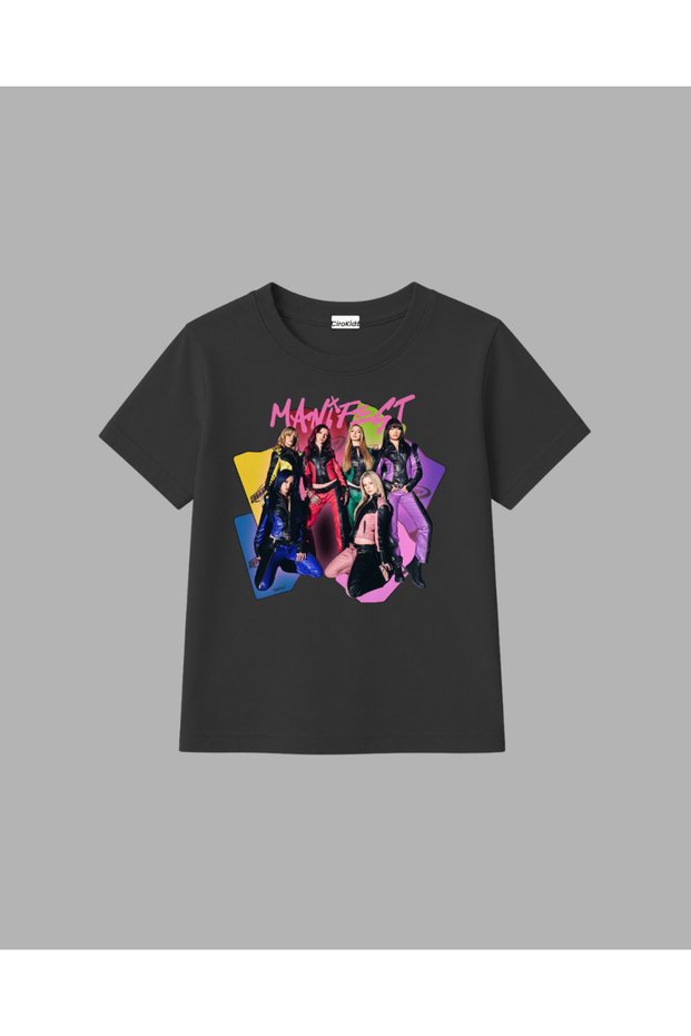 100% Cotton Manifest Group Design Printed T-Shirt (4-13 Years)