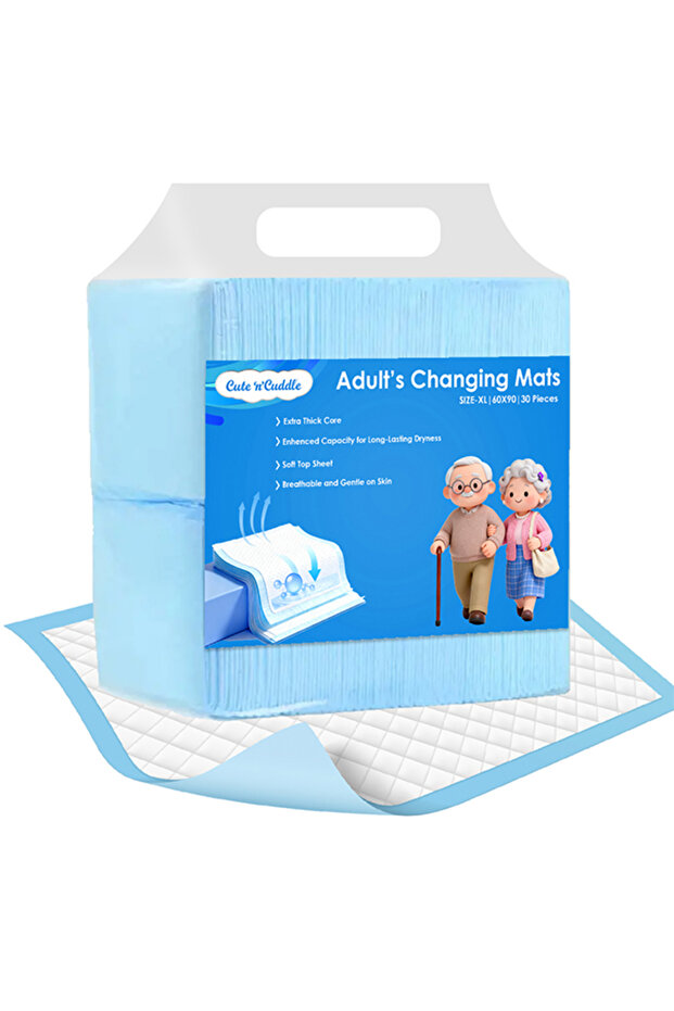 High Absorbency Disposable Bed Pads 60x90cm Incontinence Underpads for Adults | Leakproof Waterproof Mattress Protector | Soft & Comfortable Surface for Beds, Sofas (Blue, Pack of 210 (60x90))