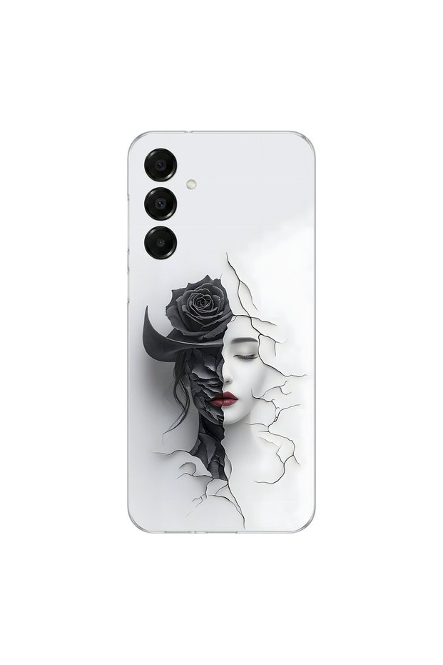 Samsung Galaxy A16 Compatible Aesthetic Face 4 Design Transparent Case