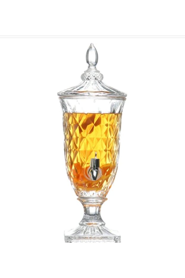3L Crystal Glass Beverage Dispenser with Tap - Elegant Design for Special Occasions