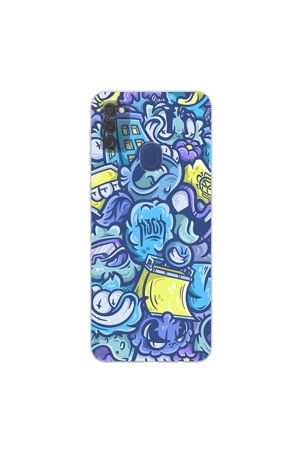 Samsung Galaxy M30S Compatible Graffiti 9 Design Transparent Case