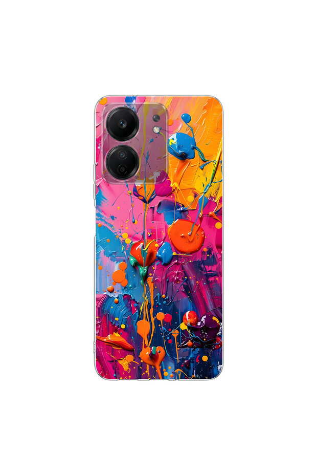 Poco C65 Compatible Graffiti 3 Design Transparent Case