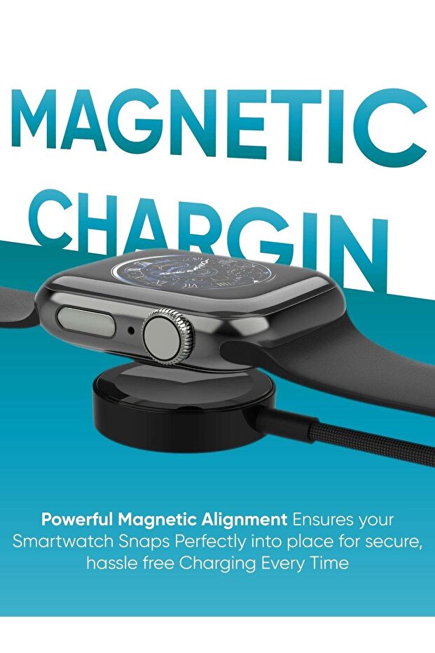 Snap Charge Smart Watch Charger | Wireless Magnetic Charging | 1.2M Cable