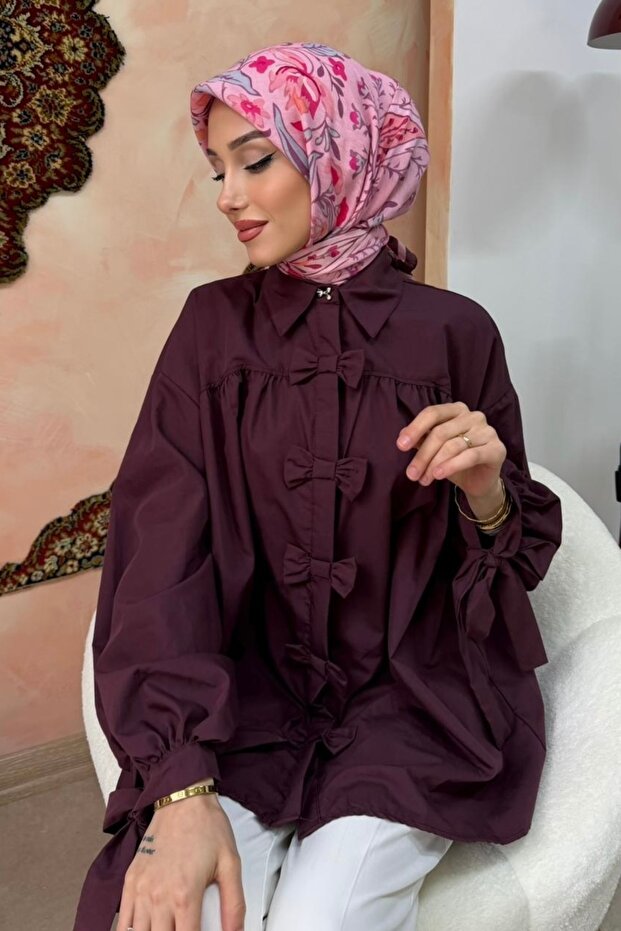 Powder Patterned Silk Scarf - 1