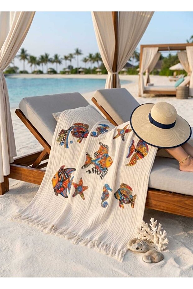 100% Cotton Muslin Peshtamal Large Size Quick-Drying Beach Towel Bath Hammam Towel Organic 100X190
