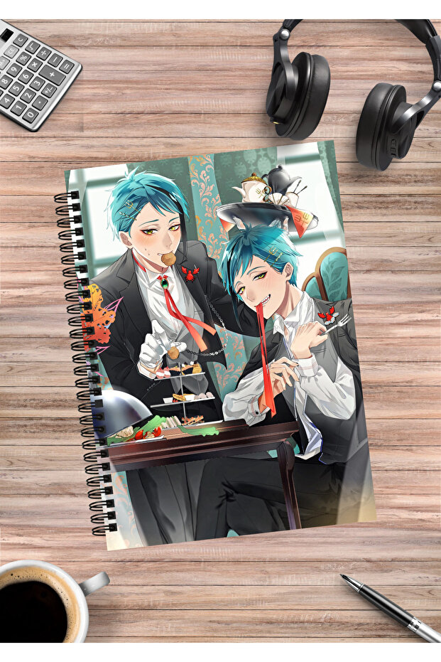 Twisted Wonderland Anime Spiral Notebook A5 (50 Sheets)