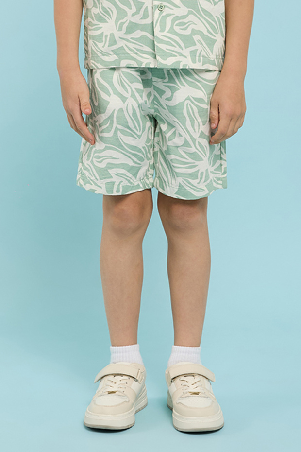 Patterned Shirt & Shorts Set - 6