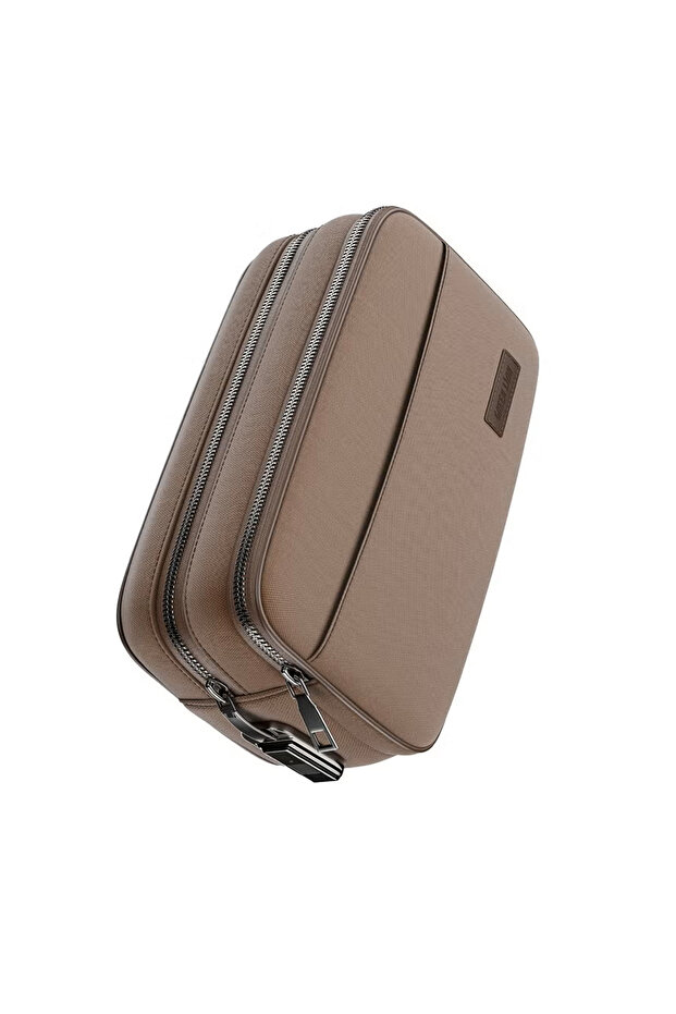 Smart Fingerprint Lock Storage Bag PU Leather Travel Organizer Anti Theft Security Pouch