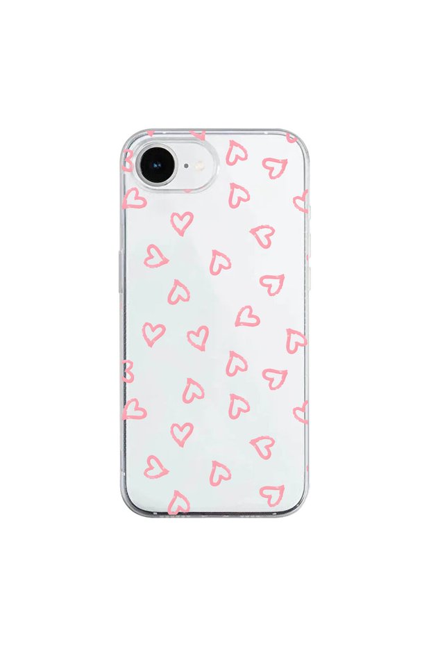 حافظة شفافة متوافقة مع iPhone 17e بتصميم Heart 7