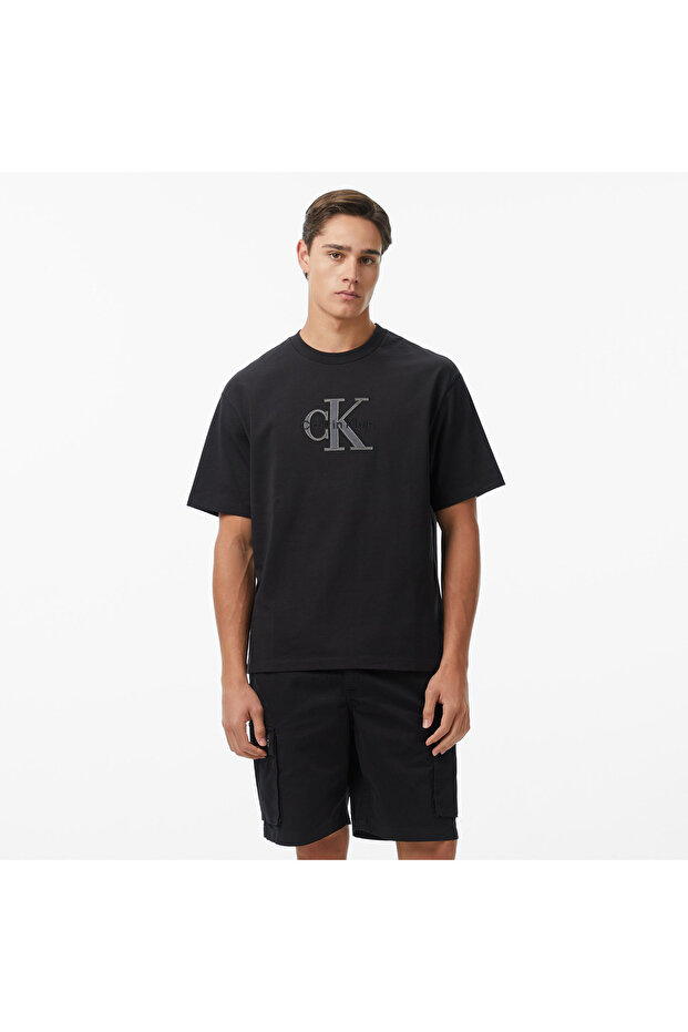 16S Elevated Monologo Men's Black T-Shirt