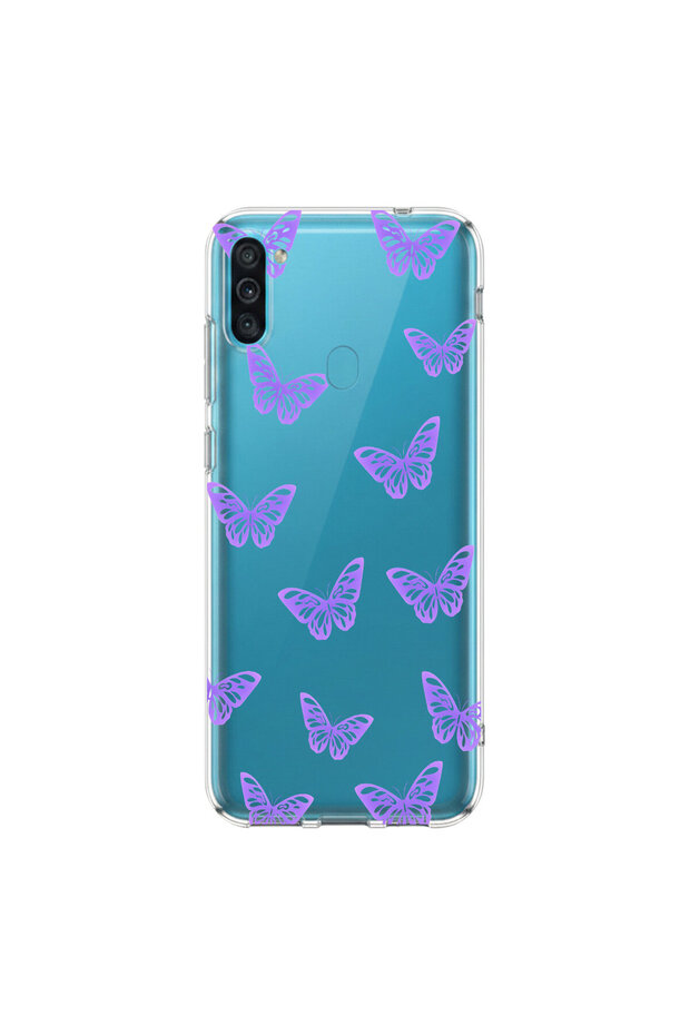 Samsung Galaxy M11 Compatible Butterfly 5 Design Transparent Case