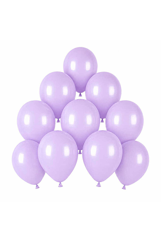 Lilac Color Latex Macaron Balloons (15 cm) - 10 Pieces