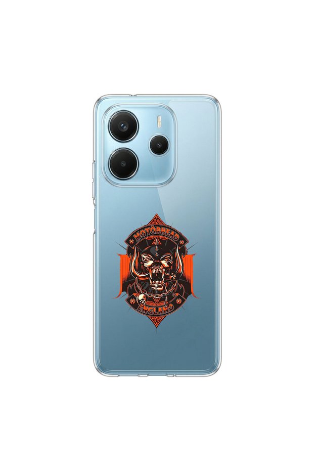 Redmi Note 14 Compatible Metal 9 Design Transparent Case
