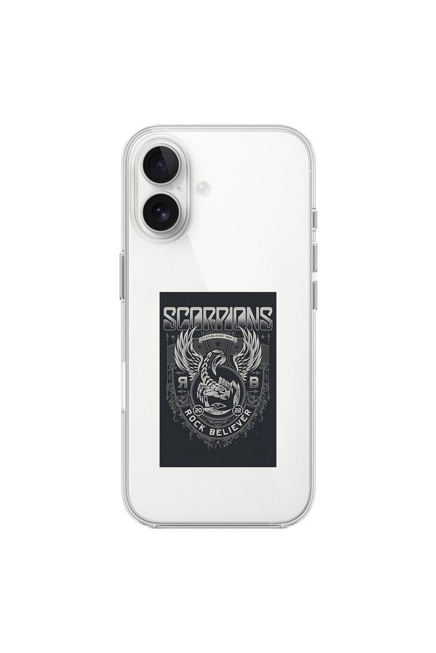 iPhone 17 Compatible Metal 16 Design Transparent Case