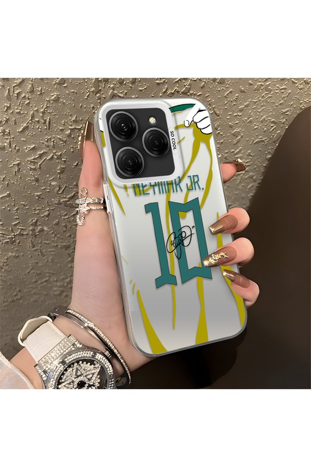 Tecno Spark 20 Pro 5g Compatible Silicone Edge Hard Back Case Couple Phone Case Neymar Patterned