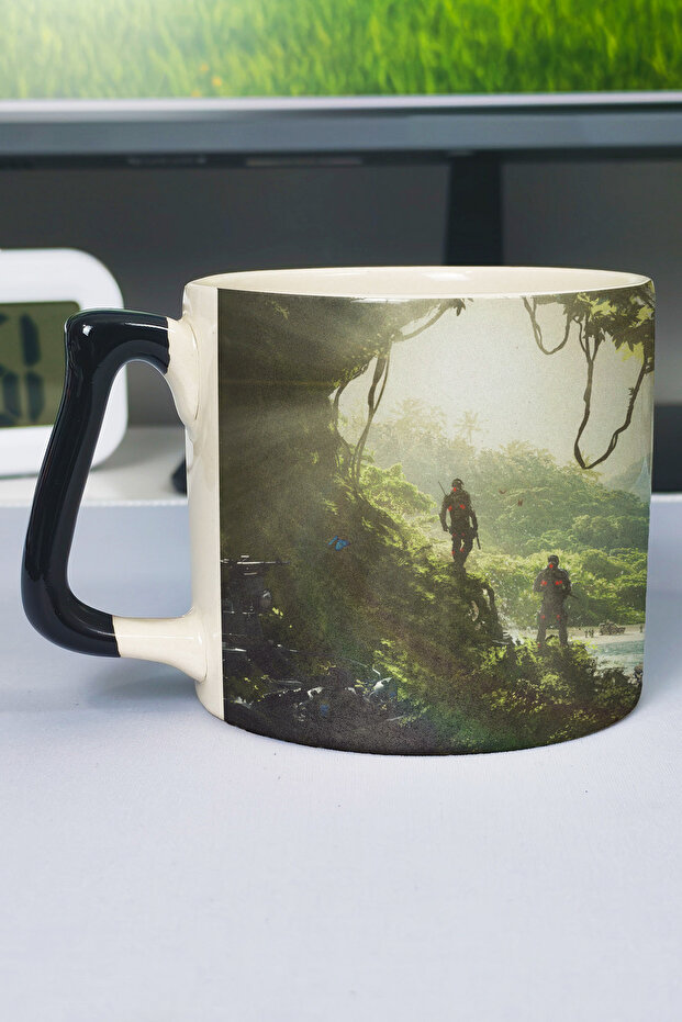 Crysis Printed Ceramic Luxury Mug (1 Piece) Special Black Handle Wave Handle V5D