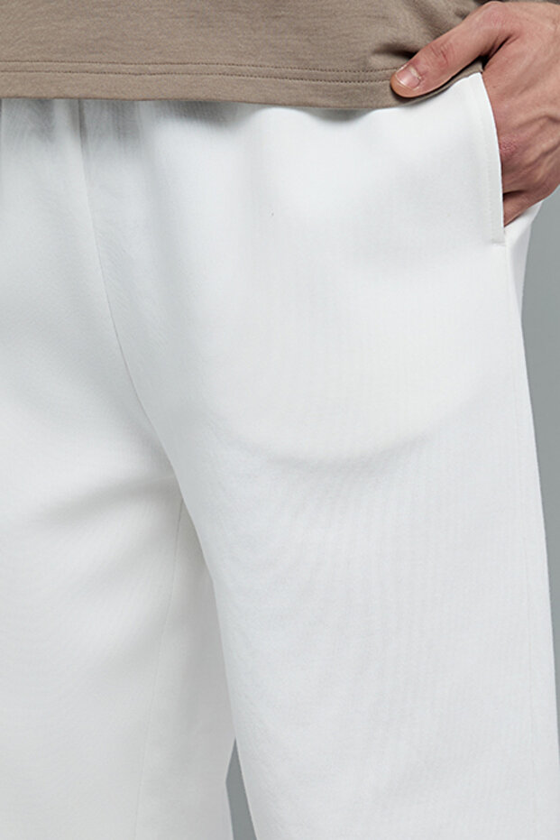Solid Pants with Button Closure - 5