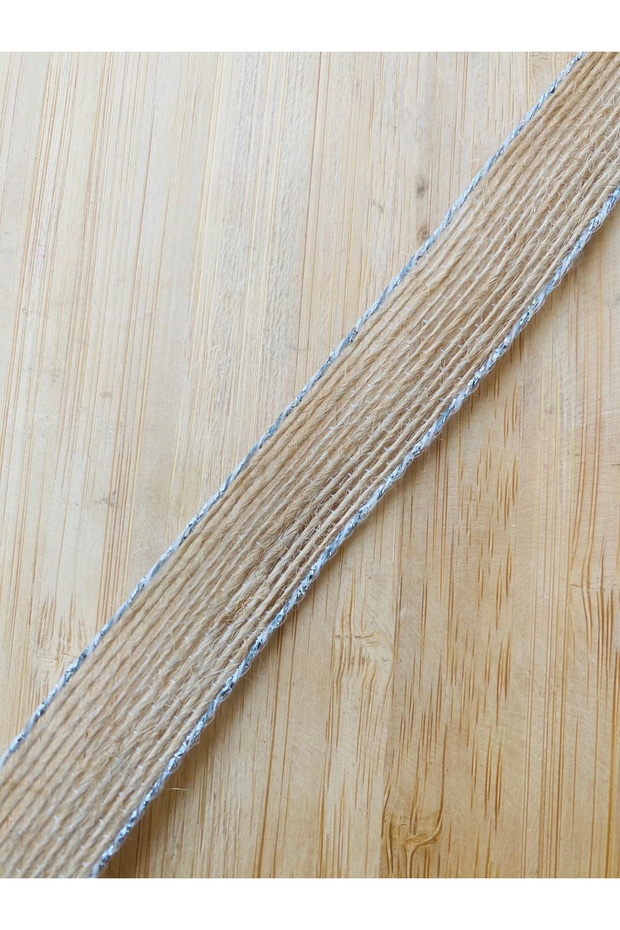 Silver Glitter Jute Ribbon, Width: 2cm, Length: 1 Meter