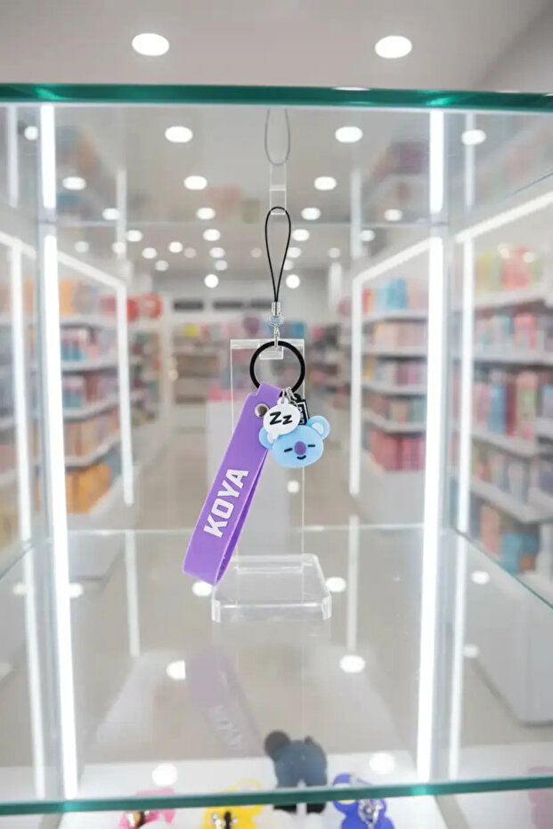 حزام هاتف متين بتصميم ثلاثي الأبعاد مرخص من BT21، طوله 15.1 سم