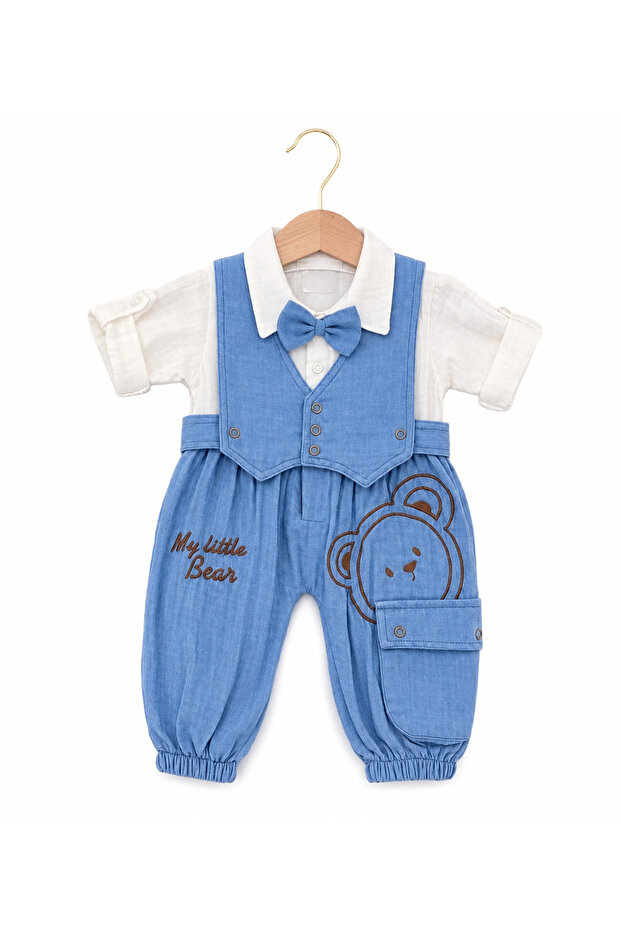 100% Cotton Muslin Baby Boy Romper Set