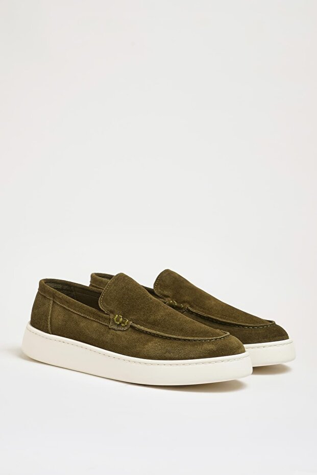 Mane Model Genuine Suede Leather Eva Sole Loafer Shoes