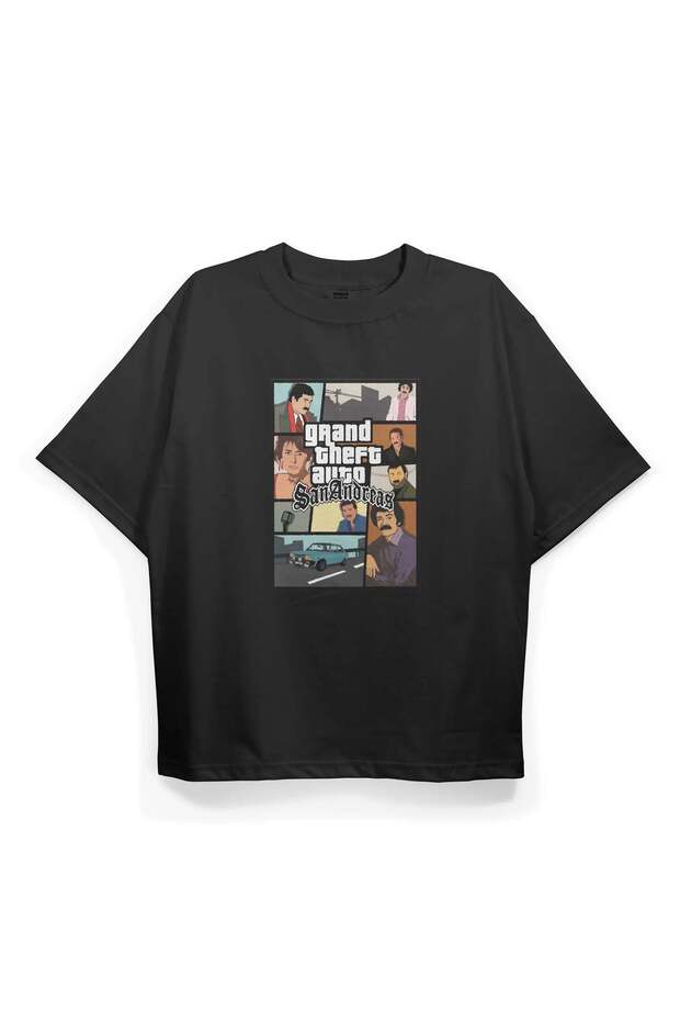 T2025 Arabesque Printed Oversize Tshirt